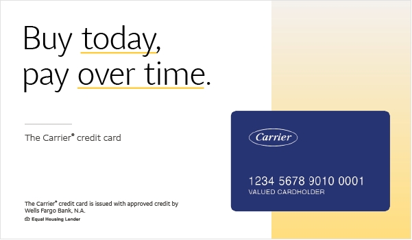 Carrier credit card - issued by Wells Fargo Bank